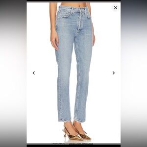 Agolde Riley High Rise Straight Crop Jeans